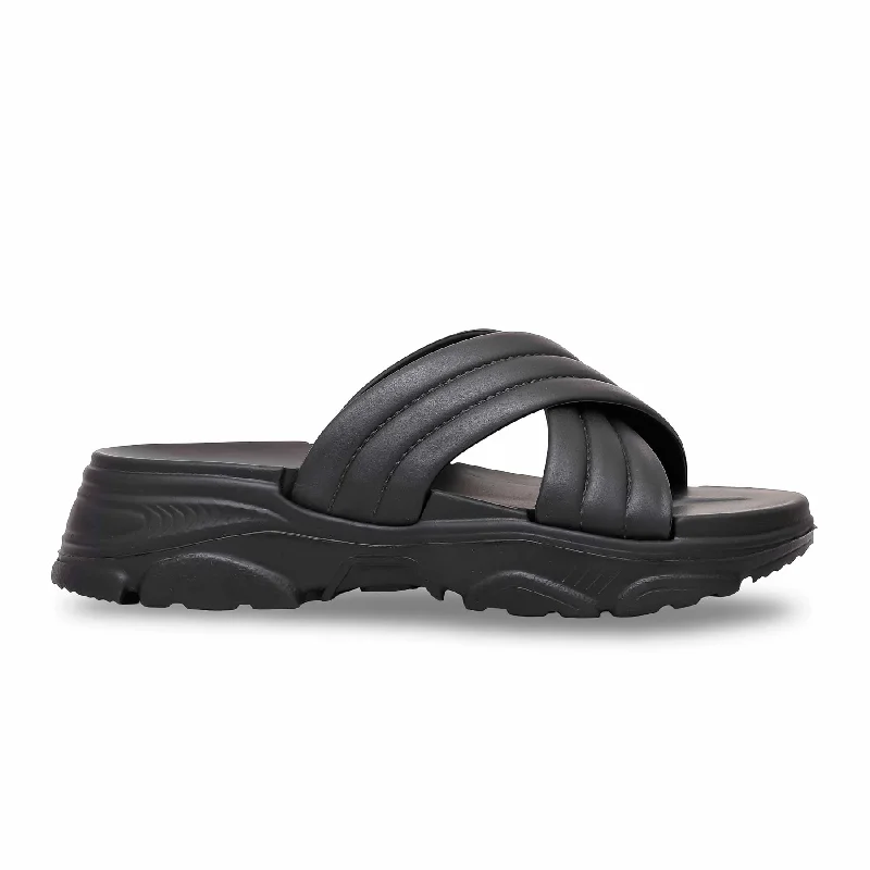 Women's Black Casual Sandal CL9300