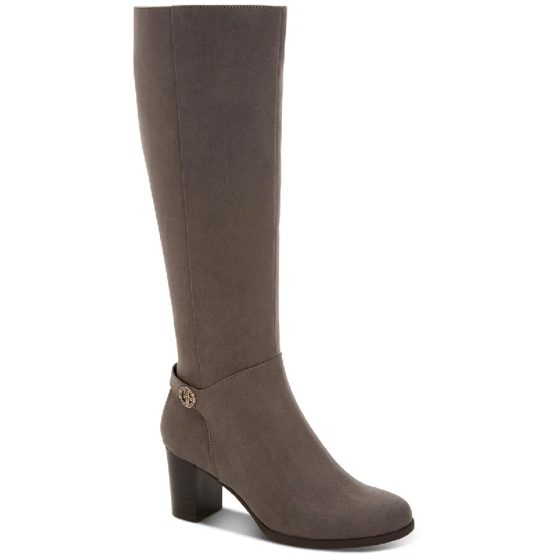 Giani Bernini Womens Adonnys Leather Zipper Knee-High Boots