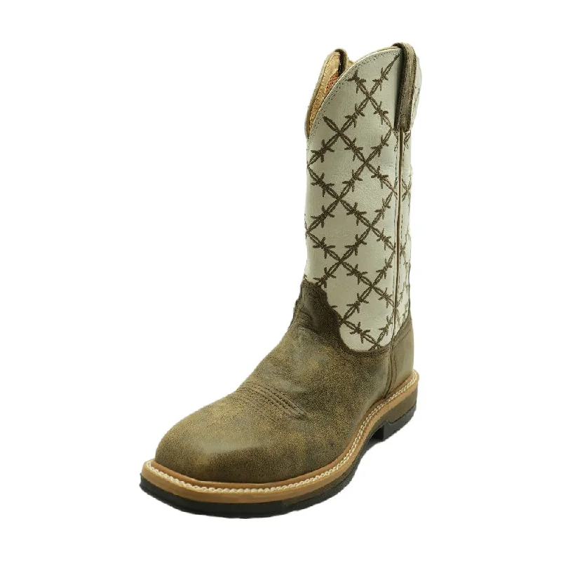Alloy Toe Brown Western Boots
