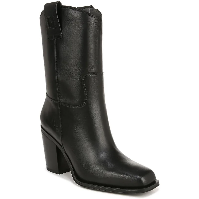 Franco Sarto Womens Valor Solid Square Toe Mid-Calf Boots
