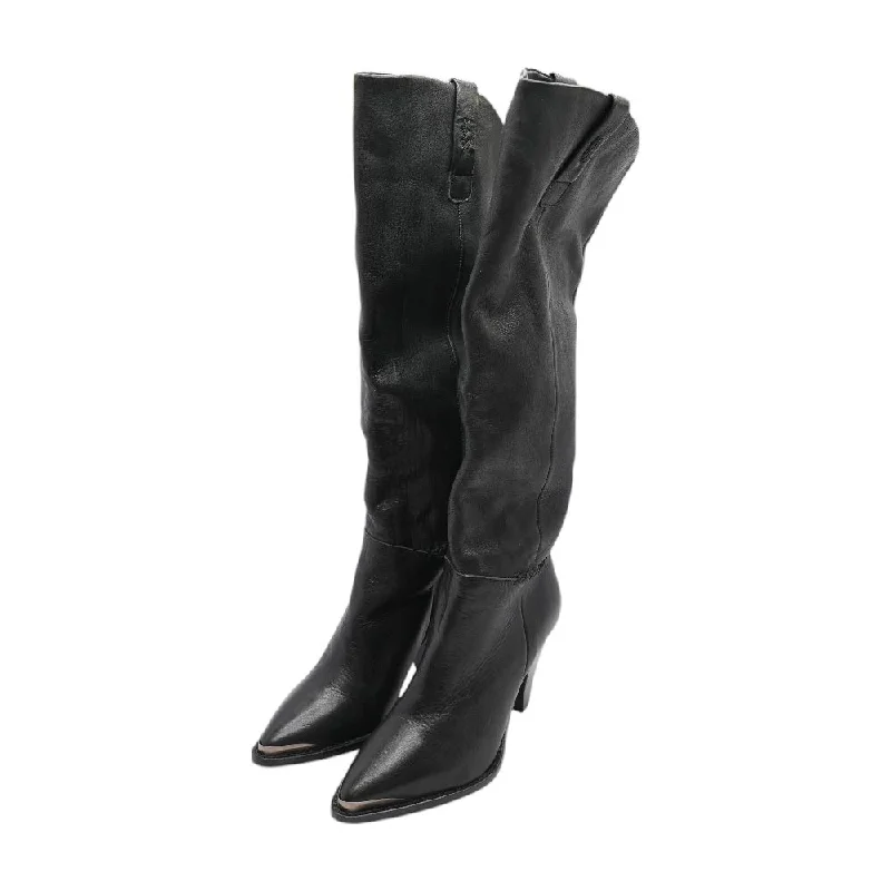 Black Knee High Boots