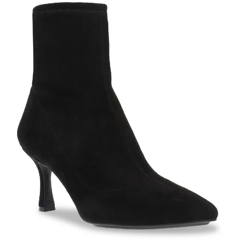 Anne Klein Womens REESSE Faux Suede Ankle Boots