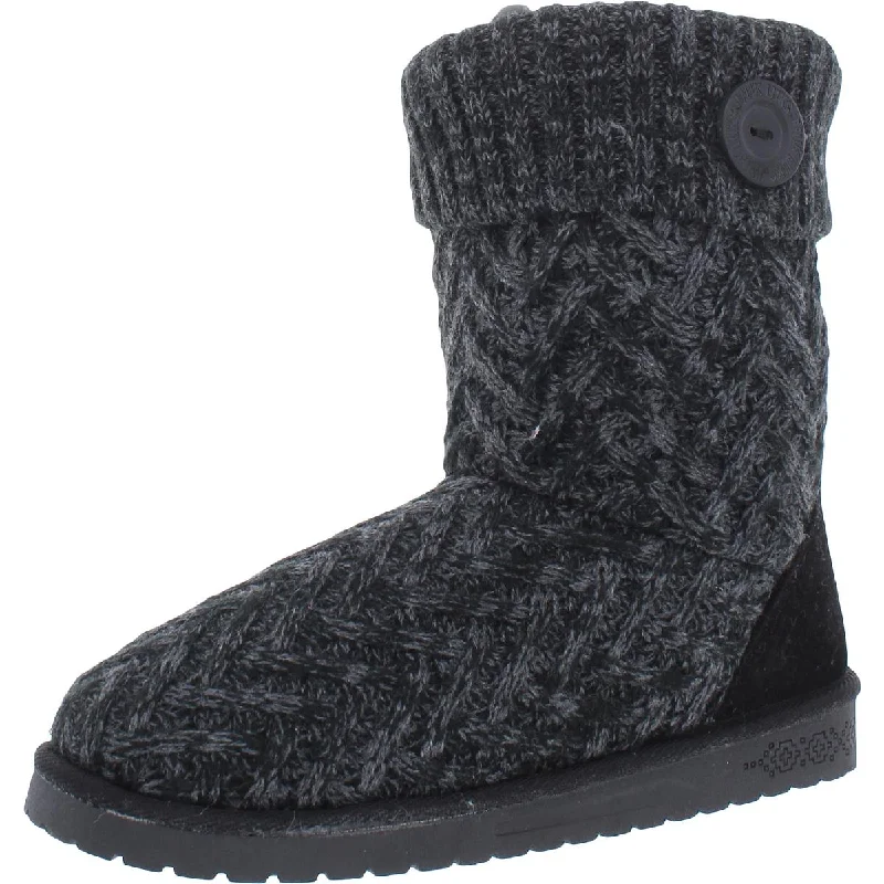 Muk Luks Womens Janet Faux Suede Cold Weather Ankle Boots