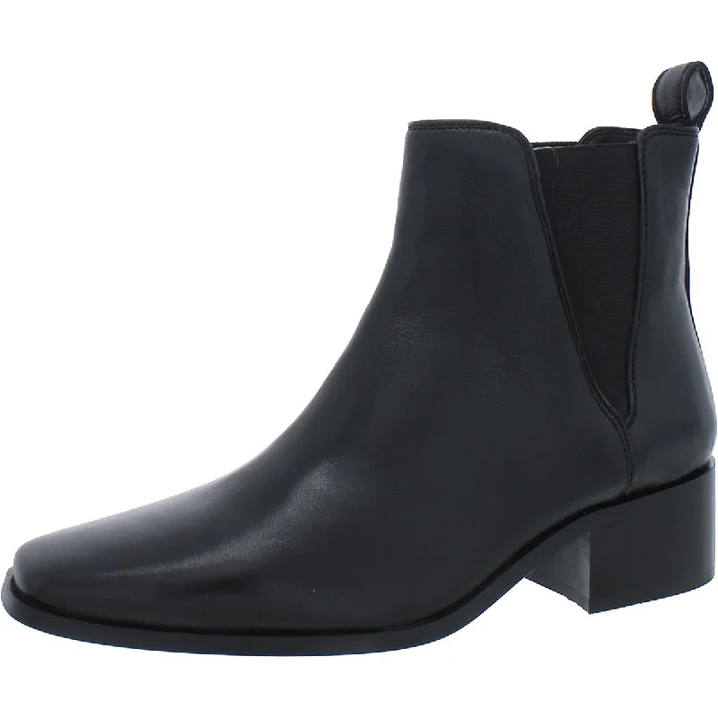 Journee Signature Womens Leather Ankle Chelsea Boots