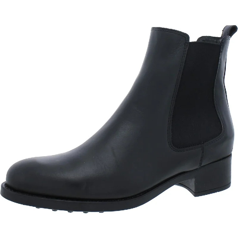 La Canadienne Womens Faux Leather Round Toe Ankle Boots