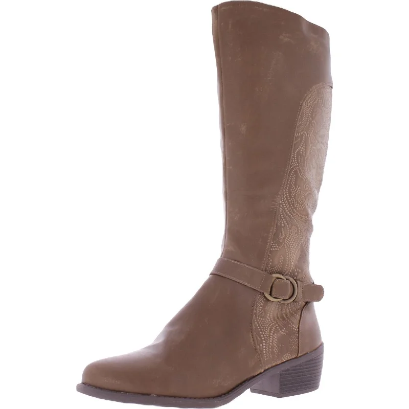 Easy Street Womens Luella  Tall Pull On Knee-High Boots