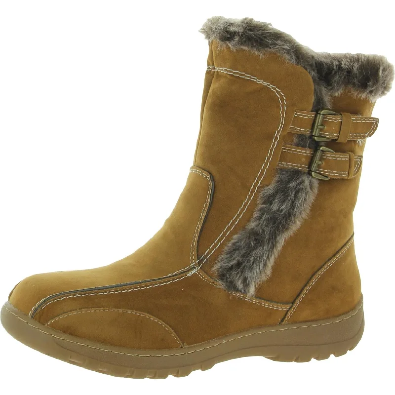 Journee Collection Womens Faux Leather Cold Weather Winter & Snow Boots