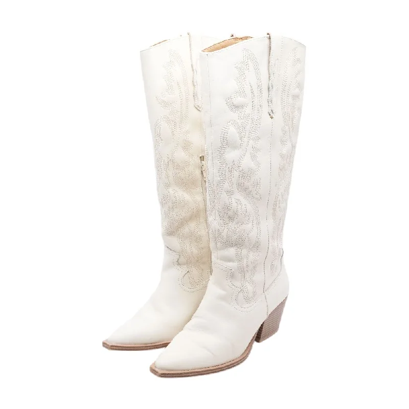 White Western Boots