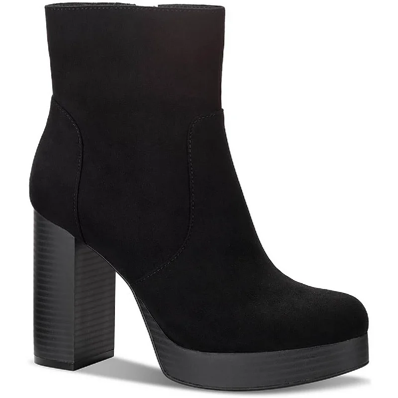 Style & Co. Womens PATRICEE Textile Upper Faux Leather Ankle Boots