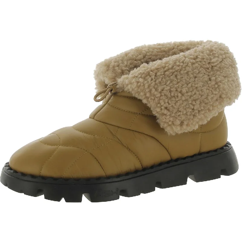ASH Womens Faux Fur Lined Man Made Ankle Boots