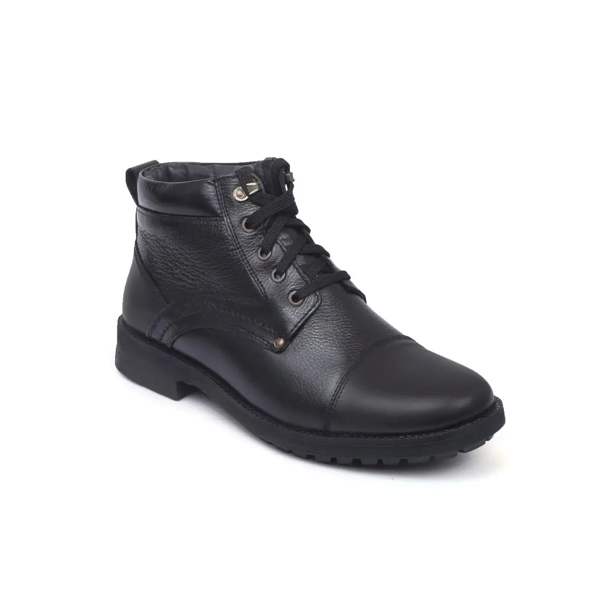 Fine-Grain Leather Lace-up High Ankle Boots 3051 for Men