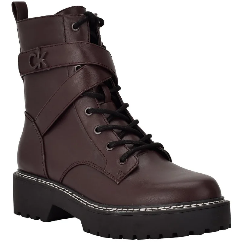 Calvin Klein Womens Sarita 2 Platform Casual Combat & Lace-up Boots