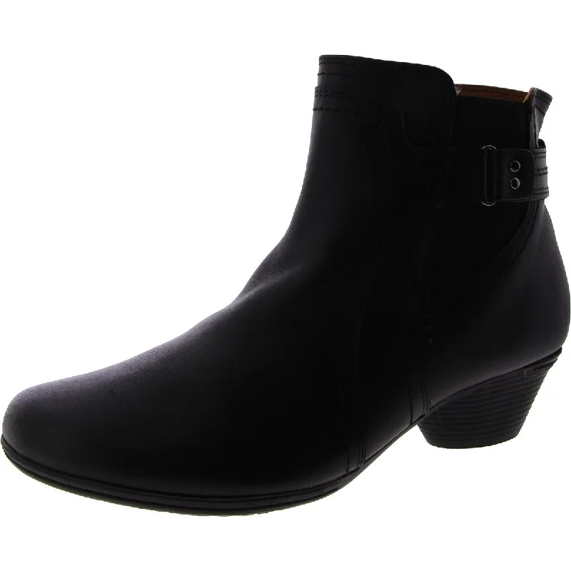 Cobb Hill Womens Leather Zipper Ankle Boots