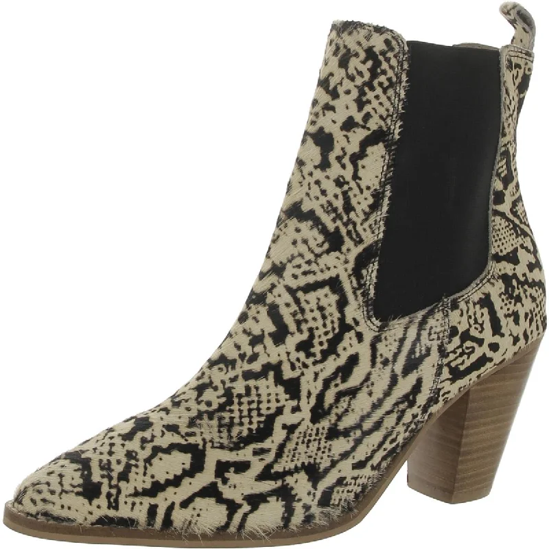 Diba True Womens Sound Off Leather Pointed Toe Ankle Boots