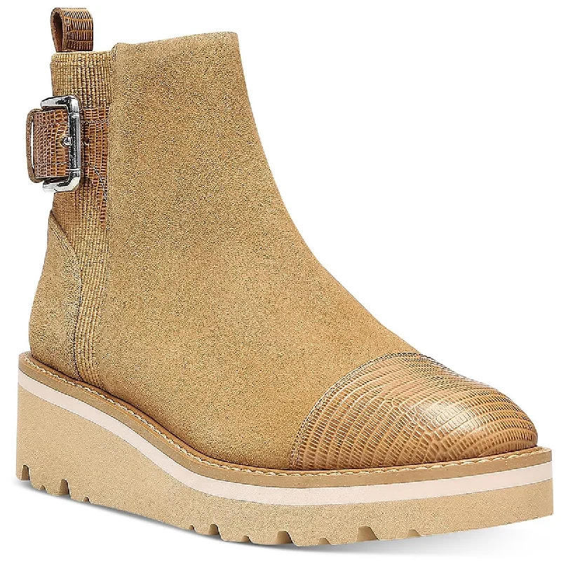 Donald J. Pliner Womens Tinsley 2CS Faux Suede Wedges Ankle Boots