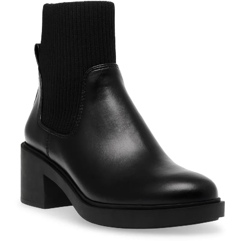 Anne Klein Womens Faria Block Heel Ankle Chelsea Boots