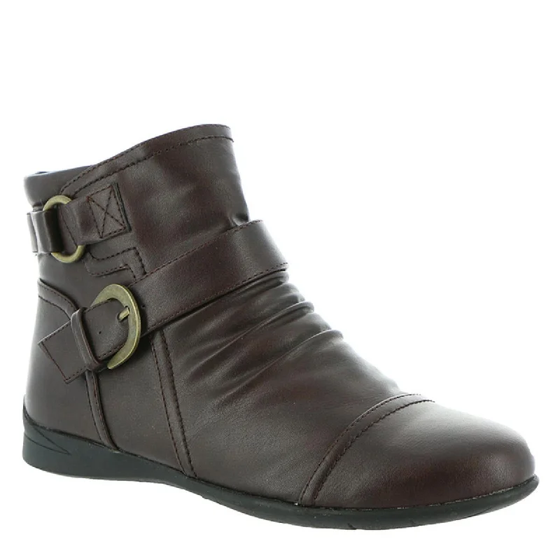Wanderlust Womens Mandy Faux Leather Flats Ankle Boots