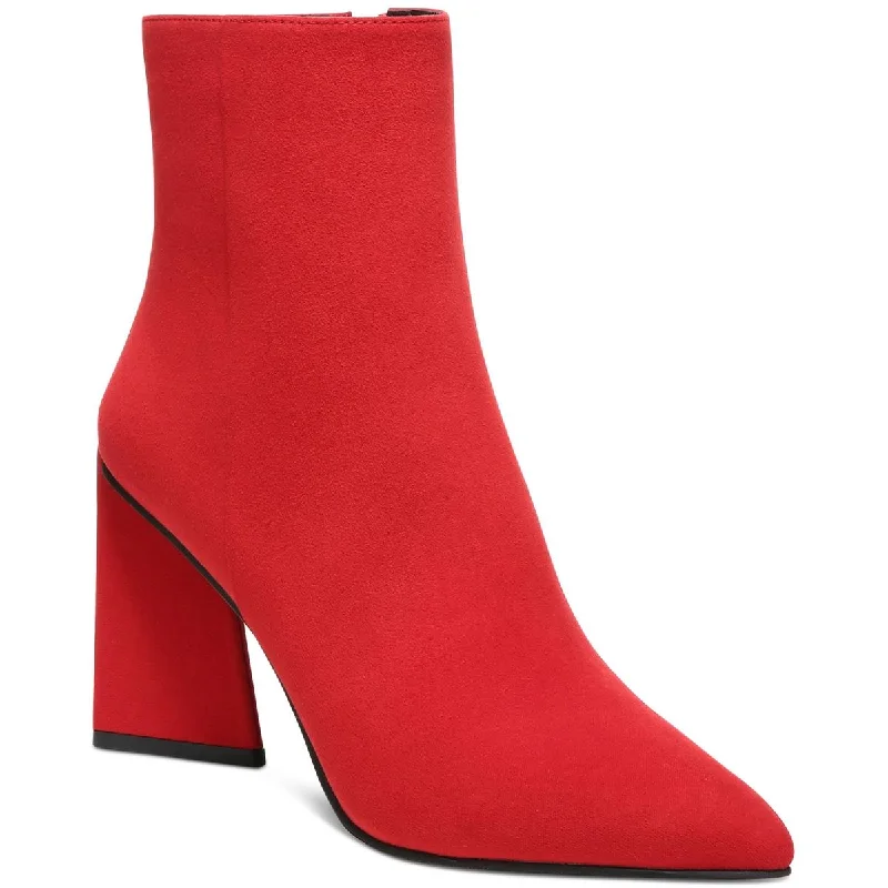 Bar III Womens Asya Faux Suede Side zip Ankle Boots
