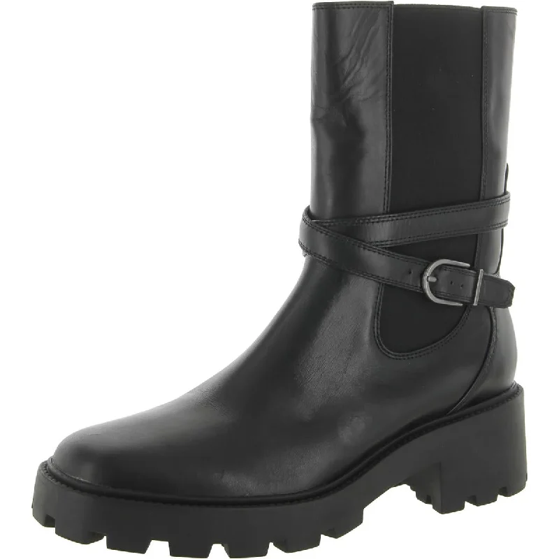 Sarto Franco Sarto Womens A Emerson Leather Lug Sole Ankle Boots
