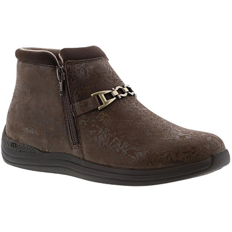 Drew Womens Blossom Leather Pull On Ankle Boots