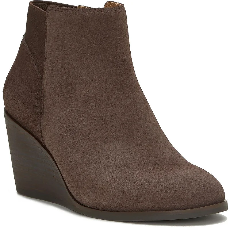 Lucky Brand Womens zorlina Leather Ankle Boot Wedge Boots