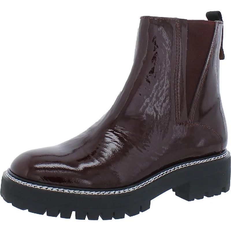 Sarto Franco Sarto Womens Freda Patent Lug Sole Ankle Boots