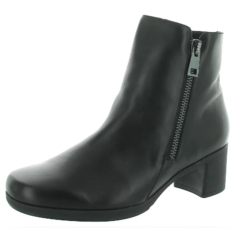 Munro Womens Devon Leather Block Heel Boot