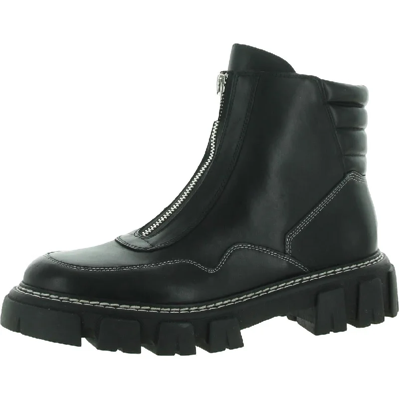 Marc Fisher LTD Womens Deric Leather Zip-Up Ankle Boots