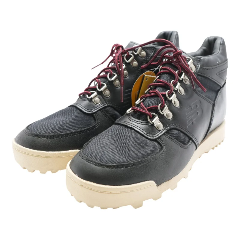 Black Leather Lace Up Boots