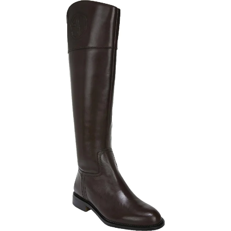 Franco Sarto Womens Hudson Leather Wide Calf Riding Boots