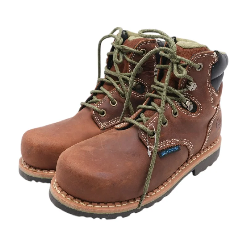 Platoon Lace-Up Waterproof Brown Work Boots