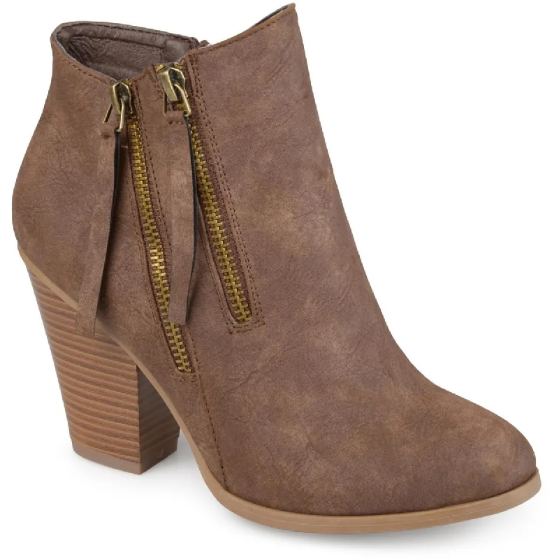 Journee Collection Womens Fashion Block Heel Ankle Boots