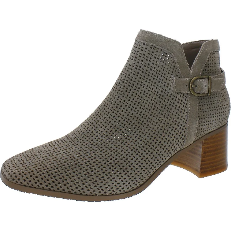 NYDJ Womens Denisgo Faux Suede Block Heel Ankle Boots