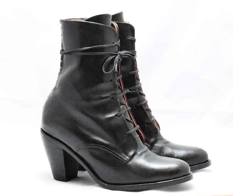 Derby boot tall | Black | calf