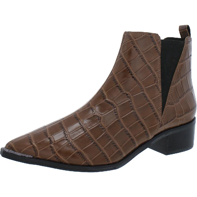 Marc Fisher Womens Yales  6 Leather Pointed Toe Chelsea Boots
