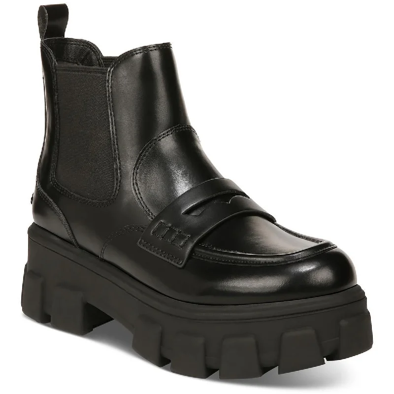 Circus Womens DIA Faux Leather Laceless Ankle Boots