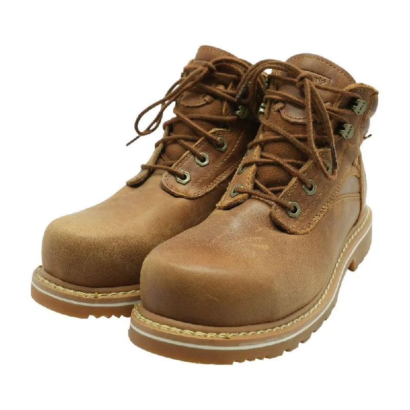 Lace-Up Tan Work Boots