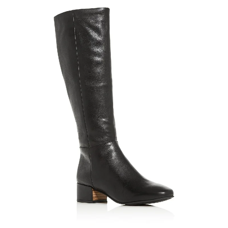Gentle Souls by Kenneth Cole Womens Ella Leather Knee-High Block Heel Boot