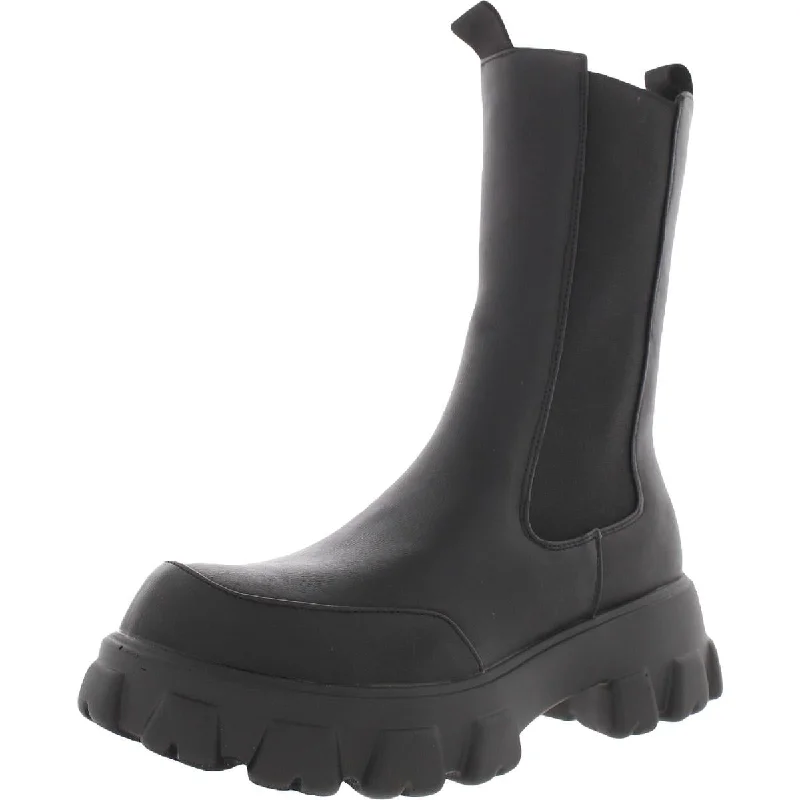 Journee Collection Womens Faux Leather Ankle Ankle Boots