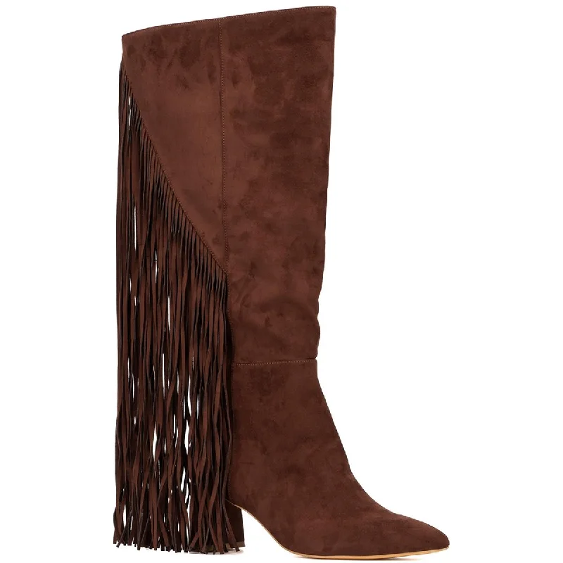 Fashion to Figure Womens Block Heel Pointed Toe Cowboy, Western Boots