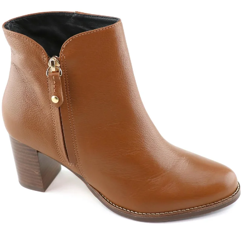 Marc Joseph Womens Grand Central Leather Zip Up Ankle Boots