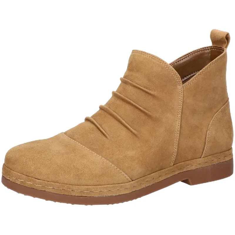 Bella Vita Womens Raquel Suede Round Toe Ankle Boots