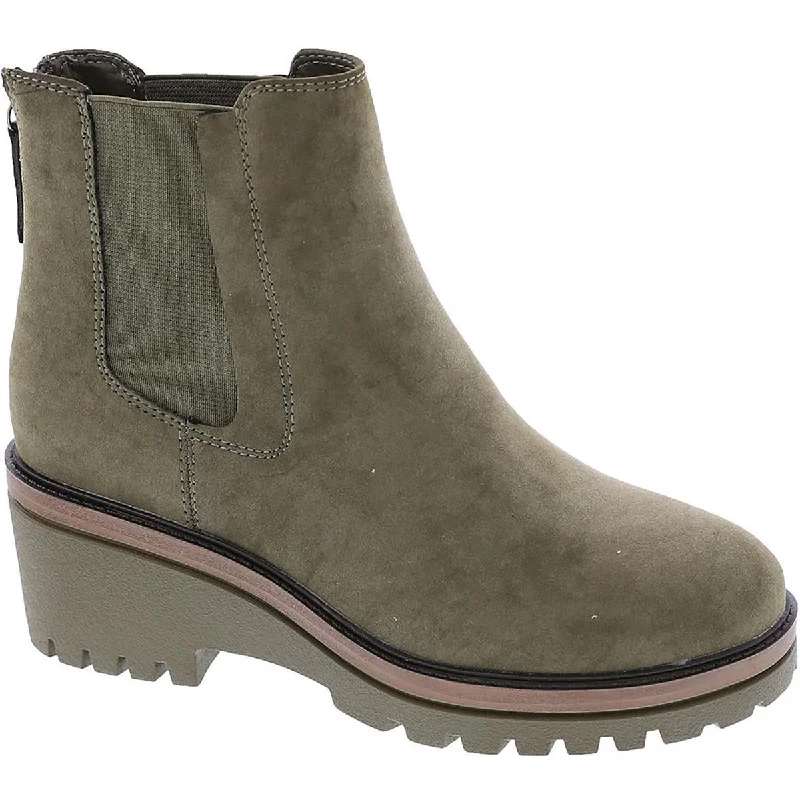 Mia Womens Sefi Suede Ankle Chelsea Boots