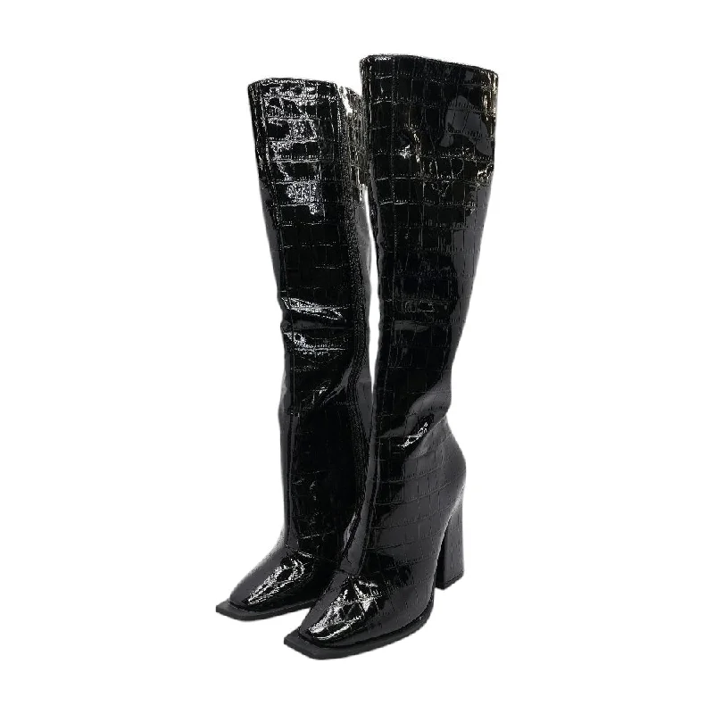 Black Knee High Boots