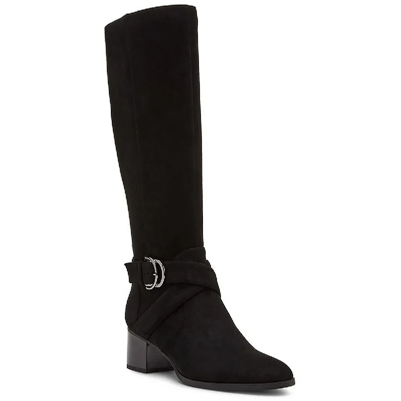 Anne Klein Womens Maelie Faux Suede Tall Knee-High Boots