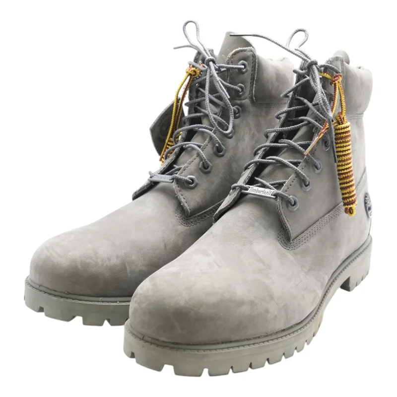 Gray Lace Up Boots