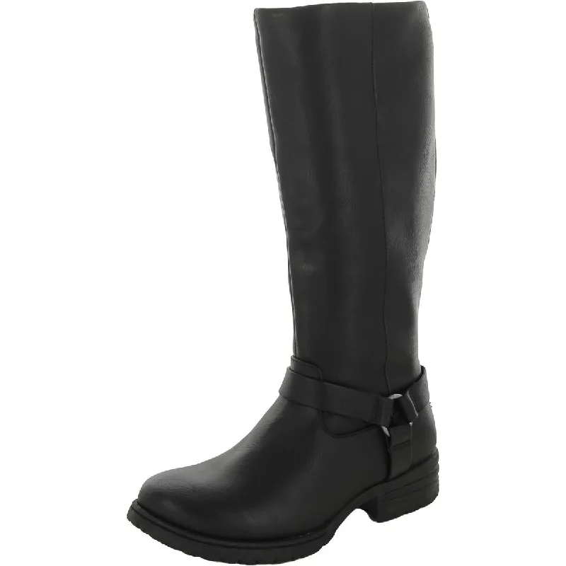 B.O.C. Womens CHESNEY Almond Toe Faux Leather Thigh-High Boots