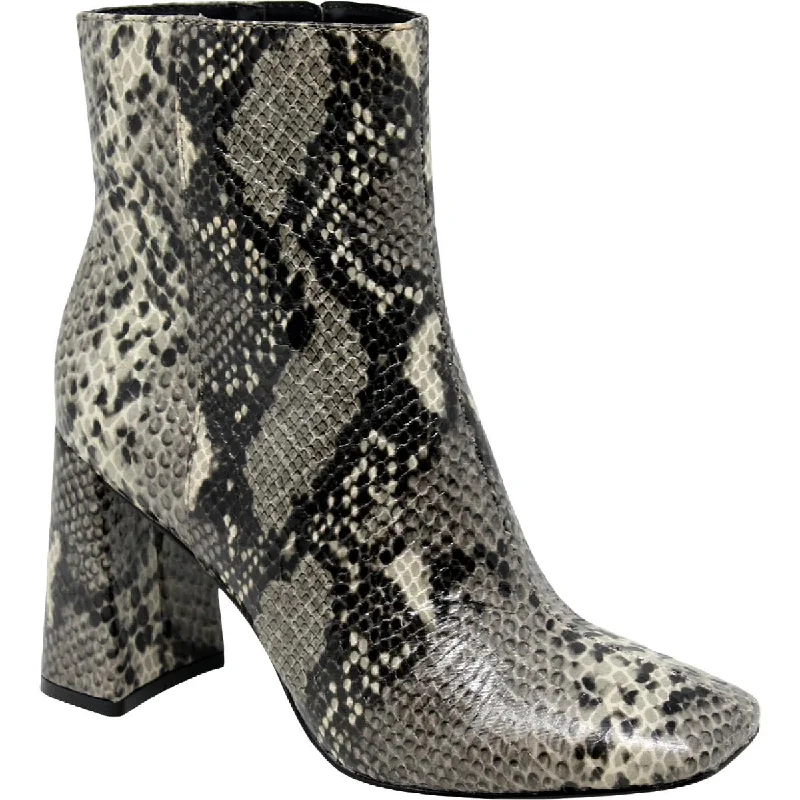 Charles by Charles David Womens Teigan Faux Leather Square Toe Ankle Boots