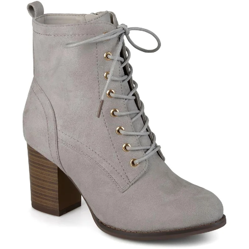 Journee Collection Womens 002777 Lug Sole Ankle Wedge Boots