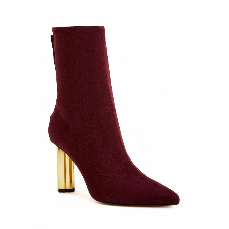 Katy Perry Womens The Dellilah Faux Suede Pointed Toe Mid-Calf Boots